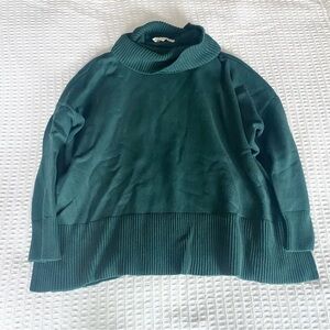 LOFT Deep Green Cowl Neck Sweater XS